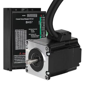 57 Nema 23 Closed Loop Stepper Motor kit with Driver for 3D Printer CNC Router with controls'motor 1350mNm 191.17oz.in 55MM Bipolar 1.8 Deg 2 Phase closed loop stepper motor with controller
