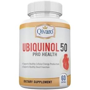 QIH23: Ubiquinol 50 Pro Health COQ10 (60 Capsules) - Ubiquinol Supplement with Active Form of Coenzyme Q10 - Powerful Antioxidant for Cellular Energy Production, Overall Health & Wellness