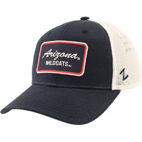 ZHATS Standard NCAA Officially Licensed Snapback Hat Big Rig Patch Team Color White Brick