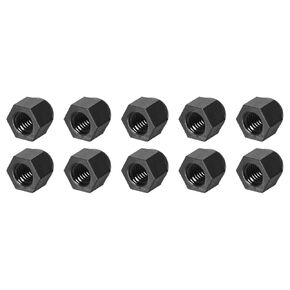 Acorn Cap Nuts(M6x1mm) 10Pcs, Nylon Acorn Dome Cap Head Hex Nuts - for Industrial Mechanical Equipment, Black