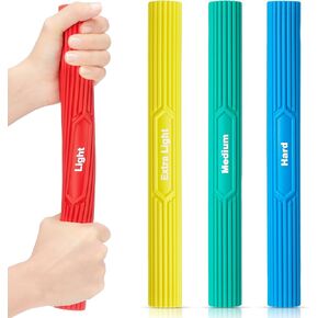 4 Pcs Resistance Bar Twist Hand Exerciser Flexible Bars, Improve Grip Strength Fitness Resistance Bar for Tennis Elbow, Golfer's Elbow