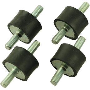 4PCS VV Type Rubber Shock Absorber D15H10M4x10 Cylindrical Rubber Buffer Equipment Vibration Isolator Double Threaded External Screw Motor Anti Vibration Device