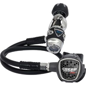 Cressi Ideal Scuba Diving Regulator for Beginners and Travelers - Hyperbalanced Diaphram 1st Stage, Compact 2nd Stage - MC9-SC/Compact Pro: Made in Italy
