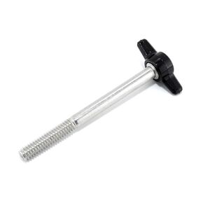 1/4"-20 x 3" Thumb Screw Stainless Steel - Black Tee Wing Plastic Knob - Standard/Coarse Thread ThumbScrew - Length: 3.000" - Proudly Built in USA - Package of (4)