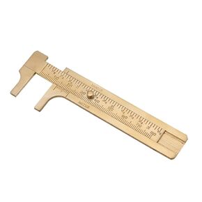 Jeanoko Double Scale Vernier Calipers Brass Sliding Gauge Sliding Pocket Caliper Handy Measuring Tool mm/inch for Measuring Jewelry(80mm)