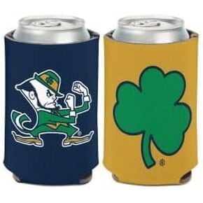 Notre Dame Fighting Irish SHAMROCK/LEPRECHAUN Can Cooler 12 oz.