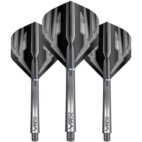 RED DRAGON Dart Flight & Stems Combo - 4 Sets of Standard Flights and 4 Sets of Medium VRX Stems Per Pack