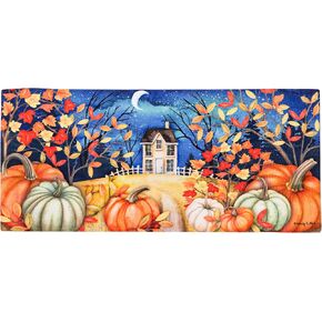 Evergreen Alive in Fall Sassafras Interchangeable Doormat | Fron Door Welcome Mat for Entrance Outdoor and Indoor | 22 x 10 inches Switch Mat