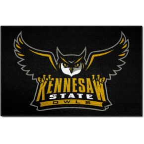 FANMATS 4142 NCAA - Kennesaw State Owls Starter Mat Accent Rug - 19in. x 30in. | Sports Fan Home Decor Rug and Tailgating Mat - "Owl" Logo & Wordmark