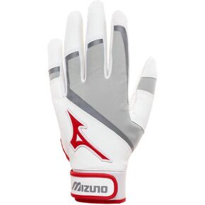 Mizuno Prime SE Fastpitch Batting Glove, White/Red, Medium
