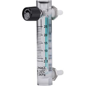 Heayzoki Tube Type Acylic Flowmeter, Air Flowmeter Oxygen Flowmeter,LZQ-5 Flowmeter 2.5-25 LPM Meter with Control Valve for Oxygen/Air/Gas