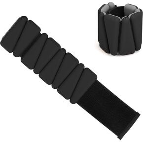 Beyoung Wrist and Ankle Weights for Women Men, Adjustable Workout Weights Set of 2 (1lb Each), Silicone Wrist Perfect for Gym, Yoga, Hiking, Aerobics, Movement
