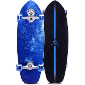 30 Inch Surf Skates Cruiser Skateboard with Carving Truck and Colorful Light up Wheels