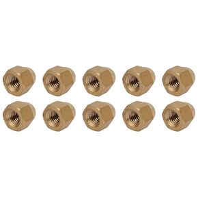 Acorn Cap Nuts(M6x1mm) 15Pcs, Brass Acorn Dome Cap Head Hex Nuts - for Industrial Mechanical Equipment, Gold Tone