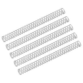 uxcell Compression Spring, 5Pcs 304 Stainless Steel, 3mm OD, 0.2mm Wire Size, 20mm Free Length, Silver Tone