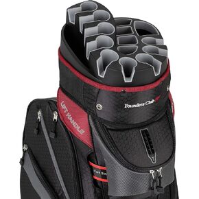Founders Club Generation 2 Organizer Golf Cart Bag for Men with 14 Way Head Lock Anti Rattle Divider Top