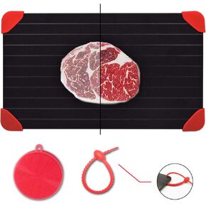 Defrosting Tray for Frozen Meat Rapid and Safer Way of Thawing Food Large Size Defroster Plate Thaw by Miracle Natural Heating A Pack with 7 Pieces Included