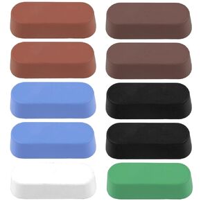 10Pcs Buffing Polishing Compound Kit Includes 2 Black Emery, 2 Brown Tripoli, 2 Red Rouge, 2 All Purpose Blue, 1 White Diamond, and 1 Green Stainless Compounds