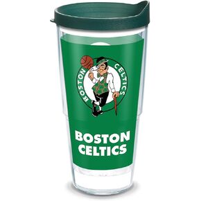 كوب Tervis مصنوع في الولايات المتحدة الأمريكية بجدار مزدوج NBA Boston Celtics المعزول يحافظ على المشروبات باردة وساخنة، 24oz، أصلي
