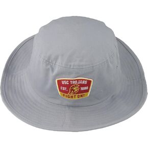ZHATS Standard NCAA Officially Licensed Bucket Hat Patch Gray Switchback
