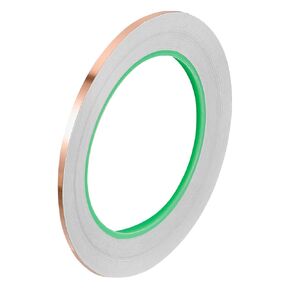 PATIKIL Copper Foil Tape 0.12 Inch x 82 Feet 0.05mm Thick Double Sided Conductive Adhesive EMI Shielding for Electronics, Circuits, Grounding