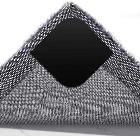 مقابض سجاد FYY - 12 قطعة من وسادات سجاد غير قابلة للانزلاق للأرضيات الصلبة والبلاط، شريط سجاد مزدوج الجوانب قابل لإعادة الاستخدام وقابل للغسل لسجاد المنطقة، مقابض سجاد مضادة للانزلاق تحافظ على البساط في مكانه وتجعل الزاوية مسطحة in Kuwait