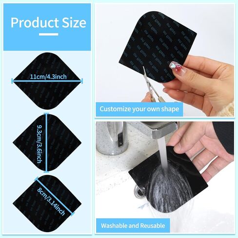 مقابض سجاد FYY - 12 قطعة من وسادات سجاد غير قابلة للانزلاق للأرضيات الصلبة والبلاط، شريط سجاد مزدوج الجوانب قابل لإعادة الاستخدام وقابل للغسل لسجاد المنطقة، مقابض سجاد مضادة للانزلاق تحافظ على البساط في مكانه وتجعل الزاوية مسطحة in Kuwait