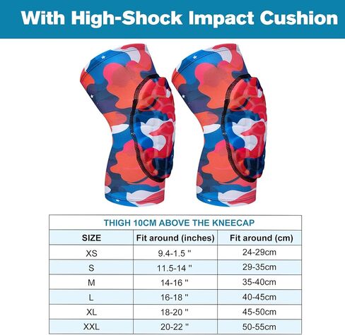 Padded Knee Pads Basketball Volleyball Football Antislip Sports Knee Brace for Adults (1Pair) in Saudi Arabia