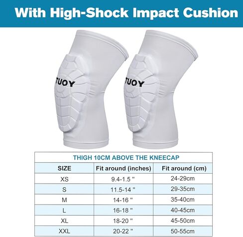 Padded Knee Pads Basketball Volleyball Football Antislip Sports Knee Brace for Adults (1Pair) in Saudi Arabia