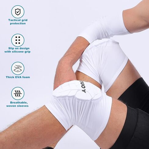 Padded Knee Pads Basketball Volleyball Football Antislip Sports Knee Brace for Adults (1Pair) in Saudi Arabia