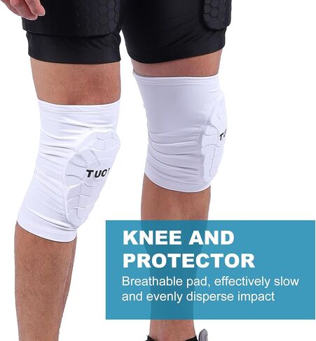 Padded Knee Pads Basketball Volleyball Football Antislip Sports Knee Brace for Adults (1Pair) in Saudi Arabia
