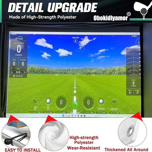 118 "X118" داخلي كرة جولف محاكاة تأثير عرض شاشة الإسقاط القماش ممارسة رائعة/لعب لعبة أدوات الترفيه in Kuwait