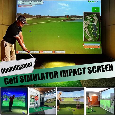 118 "X118" داخلي كرة جولف محاكاة تأثير عرض شاشة الإسقاط القماش ممارسة رائعة/لعب لعبة أدوات الترفيه in Kuwait