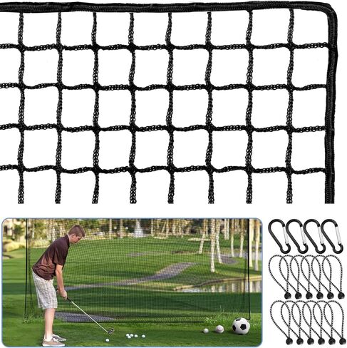 Golf Net,10Feet Golf Practice Net with 12pcs Spring snap and 4pcs Carabiner, Sports Practice Barrier Net, Heavy Duty Ball Netting Golf Hitting Net, DIY Ball Net,Baseball Net and Chipping Net in Saudi Arabia