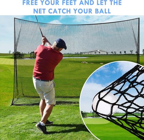 Golf Net,10Feet Golf Practice Net with 12pcs Spring snap and 4pcs Carabiner, Sports Practice Barrier Net, Heavy Duty Ball Netting Golf Hitting Net, DIY Ball Net,Baseball Net and Chipping Net in Saudi Arabia