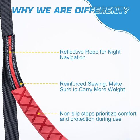 CHANGE MOORE Boat Rope Ladder, Heavy Duty Climbing Rope, Trailer Ladder, Removable Boat Ladder, Rope Ladder for inflatable boat, kayak, outdoor fishing boat, inflatable fishing boat (Blue, 3 Step) in Saudi Arabia