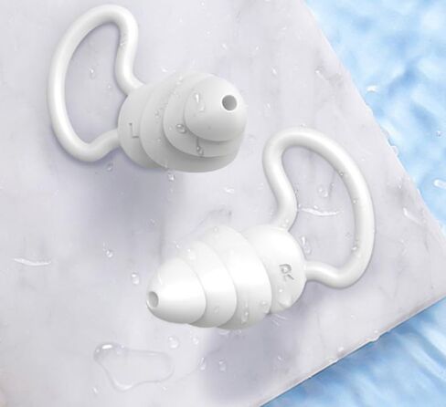 Ear Plugs for Swimming and Sleeping, 4 Pairs Reusable Flexible Silicone Swimmer Waterproof Noise Reduction Earplugs,Ear Protection for Showering Bathing Surfing and Other Water Sports in Saudi Arabia