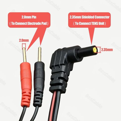 TENS Unit Electrodes Lead Wires: 3 Pieces BesCable 2mm Pin TENS Unit Replacement Cables Cords Wire for TENS 7000, for TENS 3000, for Accurelief and so on in Saudi Arabia