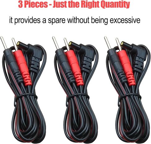 TENS Unit Electrodes Lead Wires: 3 Pieces BesCable 2mm Pin TENS Unit Replacement Cables Cords Wire for TENS 7000, for TENS 3000, for Accurelief and so on in Saudi Arabia