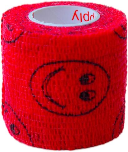 2 Inch Self Adhesive Medical Bandage Wrap Sport Tape (Purple, Yellow, Black Smiles on Yellow, Pink, Green) (6 Rolls) Strong Elastic Self Adherent Flex Rolls for Wrist Ankle Knee Sprains Swelling in Saudi Arabia