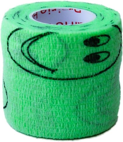 2 Inch Self Adhesive Medical Bandage Wrap Sport Tape (Purple, Yellow, Black Smiles on Yellow, Pink, Green) (6 Rolls) Strong Elastic Self Adherent Flex Rolls for Wrist Ankle Knee Sprains Swelling in Saudi Arabia