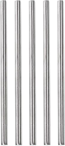 304 Stainless Steel Solid Round Rod, [for Drift Punches Various Shaft DIY Craft Model Plane Model Ship Model Cars] - 6mmx200mm / Silver Tone / 5 Pcs in Saudi Arabia