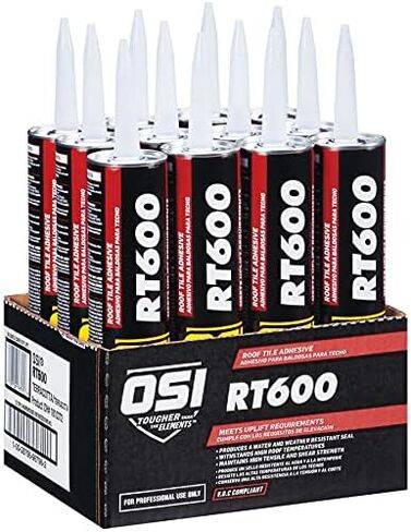 OSI RT600 Terracotta Roof Tile Adhesive 10-Ounce Cartridge (1810372),Terracotta, Grey in Saudi Arabia