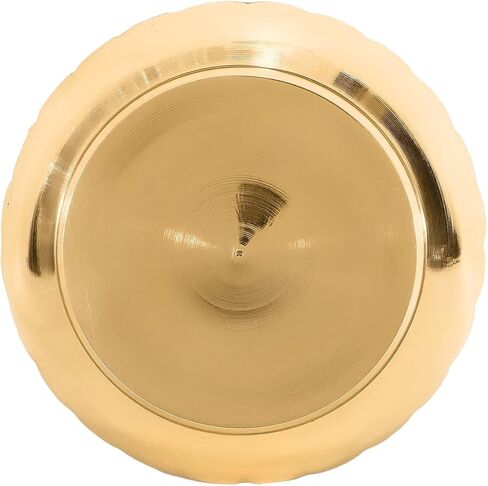 Decorative Indian Brass Plate Potpourri Plates Puja Plate (Prayer Plates) Diameter 12.7 cm Height 2.5 cm in Kuwait