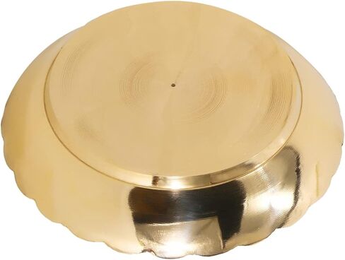 Decorative Indian Brass Plate Potpourri Plates Puja Plate (Prayer Plates) Diameter 12.7 cm Height 2.5 cm in Kuwait