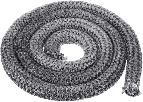 PATIKIL 6.57ftx1" Wood Stove Gasket Rope, Fiberglass Round Braided Rope High-Temperature Stove Gasket Seal for Boiler Furnace Oven Kiln Casting, Black in Saudi Arabia
