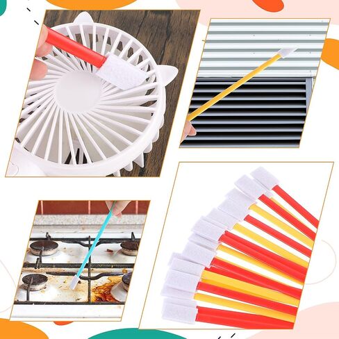 20 Pcs Foam Cleaning Swabs, Lint Free Swabs for keyboard Camera Printer Window Rails Door Slots Fans Disposable Crevice Cleaning Tool in Saudi Arabia