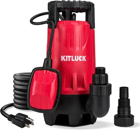 Sump Pump, 1HP 3500GPH Submersible Water Pump with Float Switch, 20ft Rubber Cord, Portable Handle, Sump Pump for Pool Draining, Remove Clean/Dirty Water for Flood Basement, Pond, Tub in Saudi Arabia