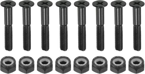 PATIKIL Skateboard Hardware Kit, 1.22" Mounting Screws Bolts Nuts Set for Longboard Cruiser, Black in Saudi Arabia