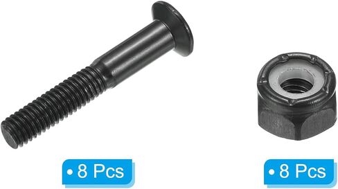 PATIKIL Skateboard Hardware Kit, 1.22" Mounting Screws Bolts Nuts Set for Longboard Cruiser, Black in Saudi Arabia